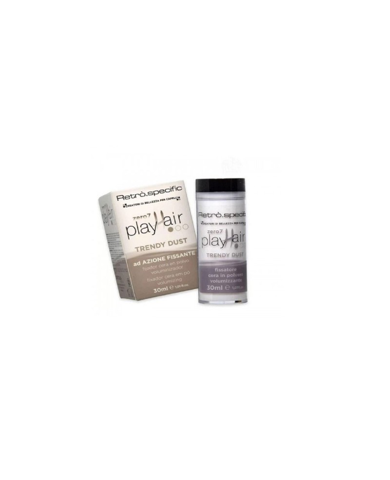 Cera in Polvere per Capelli Trendy Dust Fissatore Volumizzante Retrò Zero7 Play Hair- 30 ml