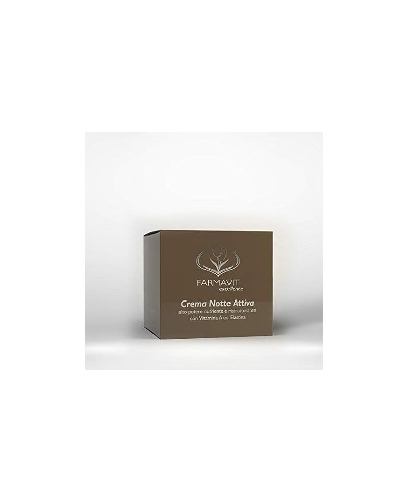 Active Night Cream 50ml, highly nourishing and restructuring, with Vitamin A and Elastin.