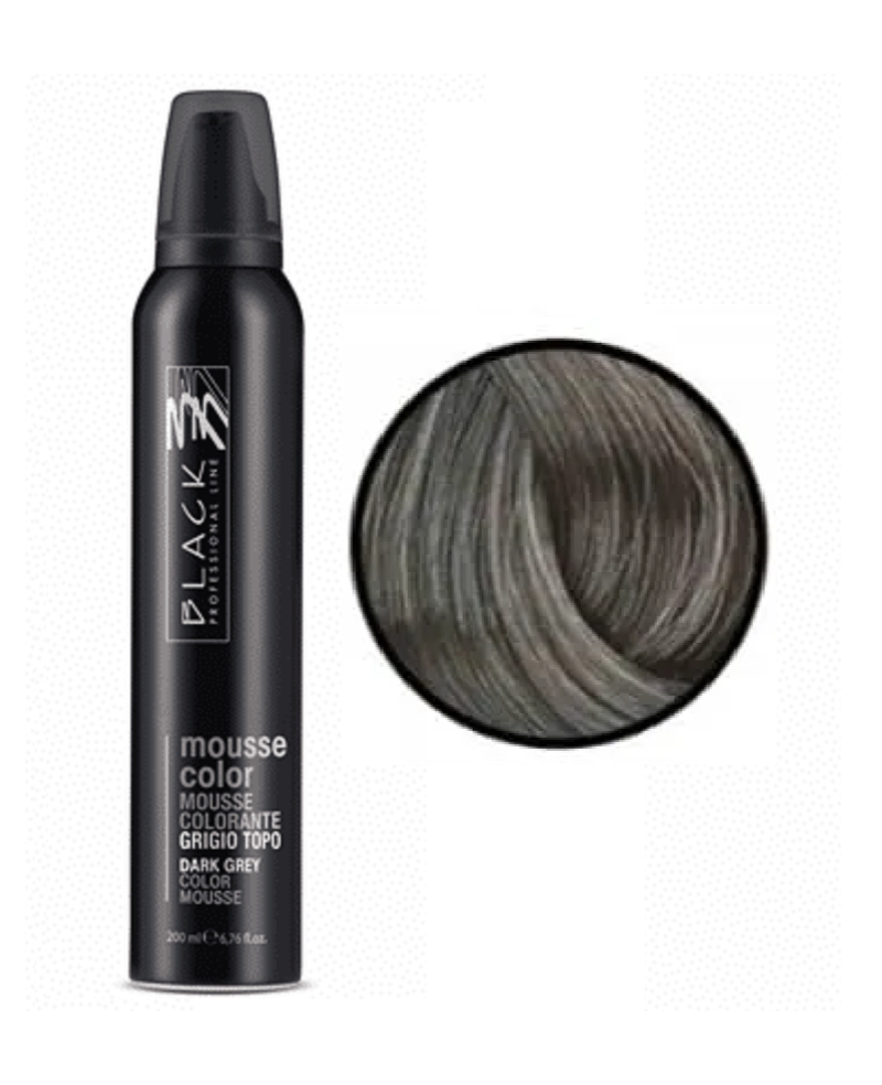 Black Professional Schiuma Capelli Spuma Colorante Color 200ml GRIGIO TOPO