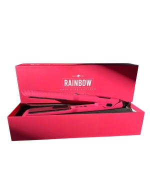 Piastra Capelli professionale in  Ceramica Lisci - Ricci - Mossi perfetti Rainbow Black Star Fucsia taglia L