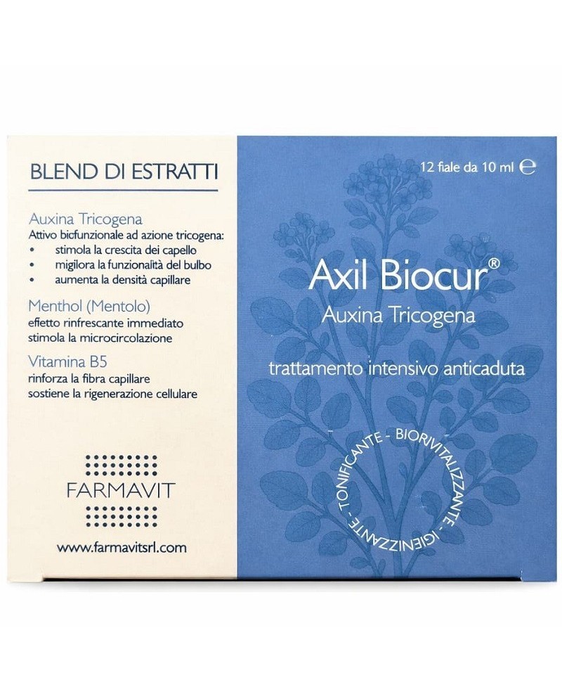 Fiale Anticaduta-12 fiale 10ml-Auxina Tricogena Axil Biocur